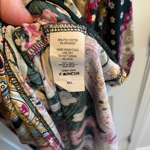Simply Obsessed XXL multi print tunic / coverup NEW - Picture 2 of 3